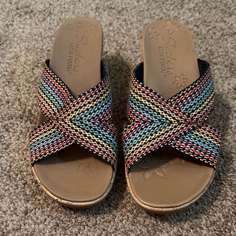 Skechers Women's Colorful Woven Slide Sandals